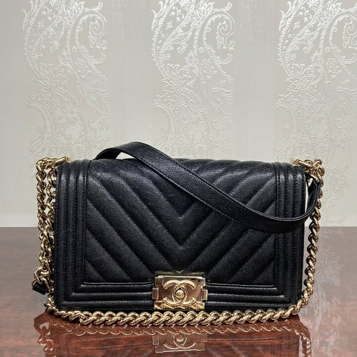 楽天市場】【中古】 CHANEL （シャネル） ﾎﾞｰｲｼｬﾈﾙ ｷｬﾋﾞｱ ｼｪﾌﾞﾛﾝ ﾁｪｰﾝ 