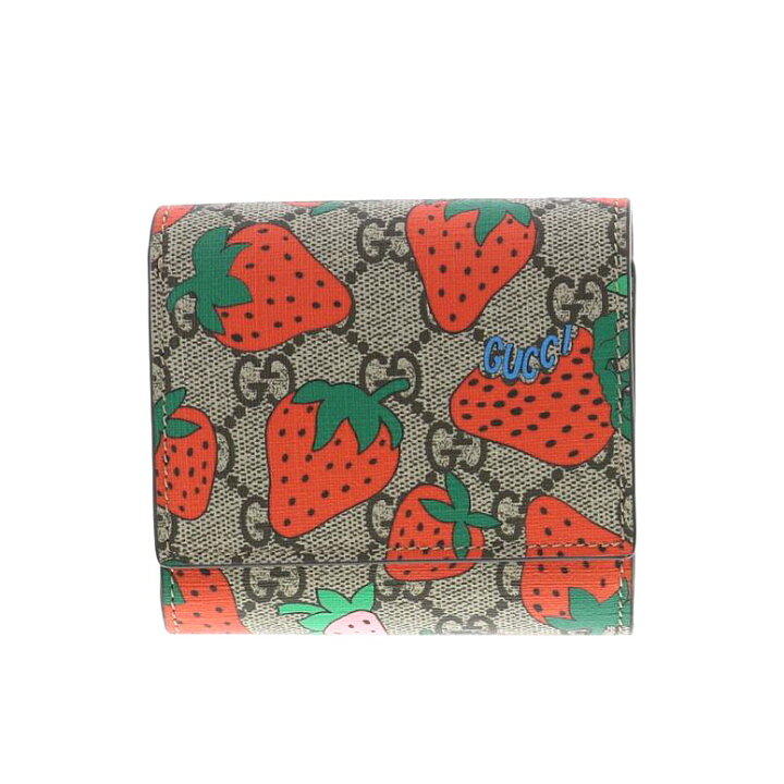 楽天市場】【中古】GUCCI （グッチ） ｽﾄﾛﾍﾞﾘｰﾌﾟﾘﾝﾄ 二つ折り財布 財布  
