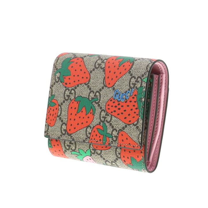 楽天市場】【中古】GUCCI （グッチ） ｽﾄﾛﾍﾞﾘｰﾌﾟﾘﾝﾄ 二つ折り財布 財布 