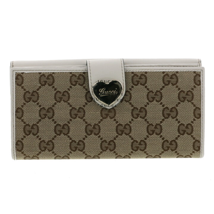楽天市場】【中古】 GUCCI （グッチ） ﾊｰﾄﾌﾟﾚｰﾄ 二つ折り長財布 財布 