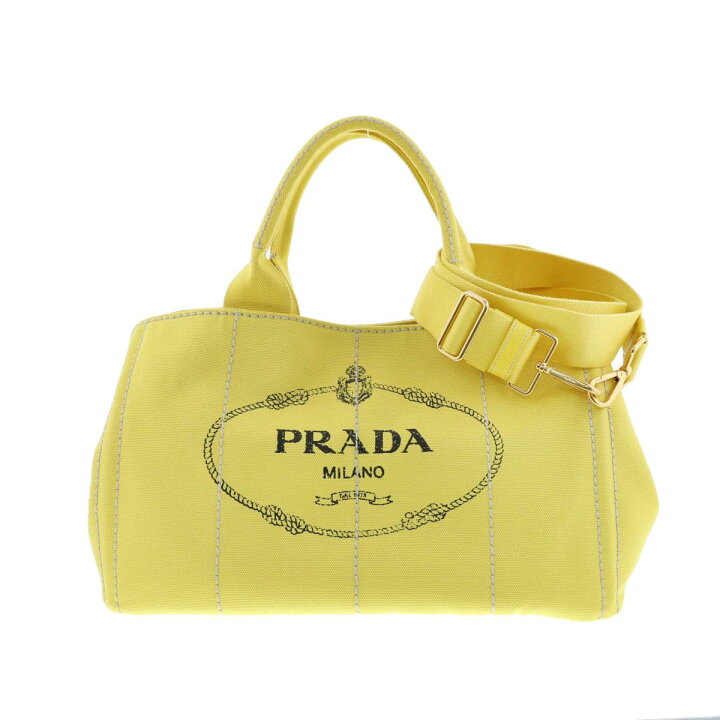 楽天市場】【美品】PRADA （プラダ） ｶﾅﾊﾟ 2WAYﾄｰﾄﾞﾊﾞｯｸﾞｲｴﾛｰ バッグ 