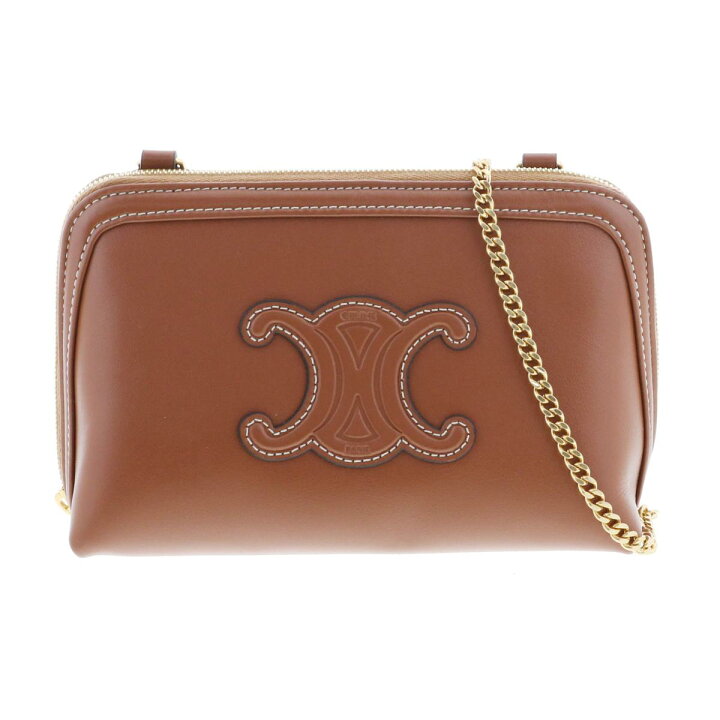楽天市場】【中古】 CELINE （セリーヌ） ﾁｪｰﾝ付きｸﾗｯﾁ ｷｭｲﾙ ﾄﾘｵﾝﾌ 