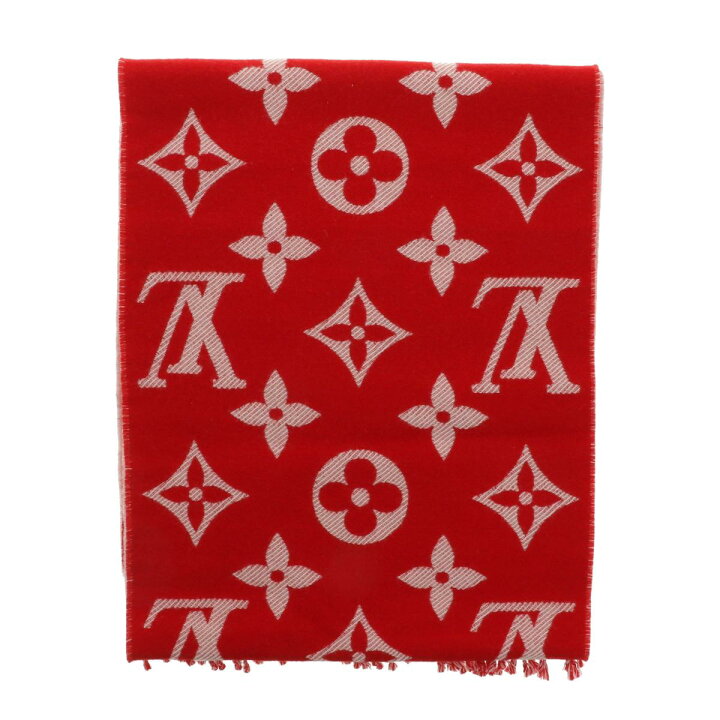 楽天市場】LOUIS VUITTON ルイヴィトン マフラー M76965 Red ウール  