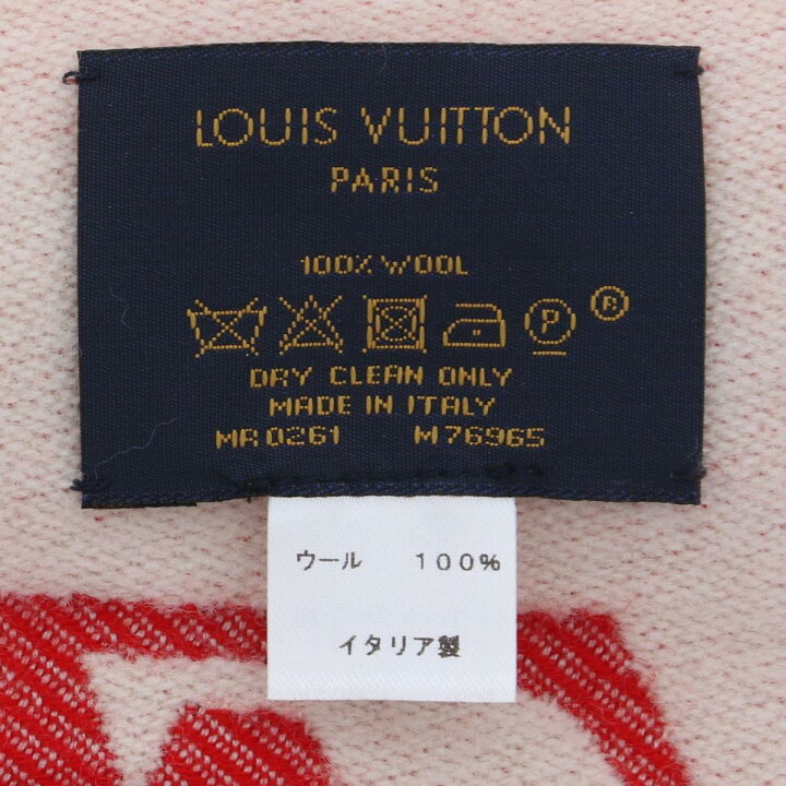 楽天市場】LOUIS VUITTON ルイヴィトン マフラー M76965 Red ウール  