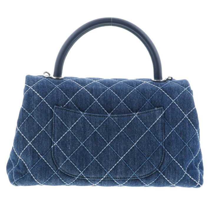 Chanel シャネル デニム アンバー色チャーム付き 中古ハンドバッグ