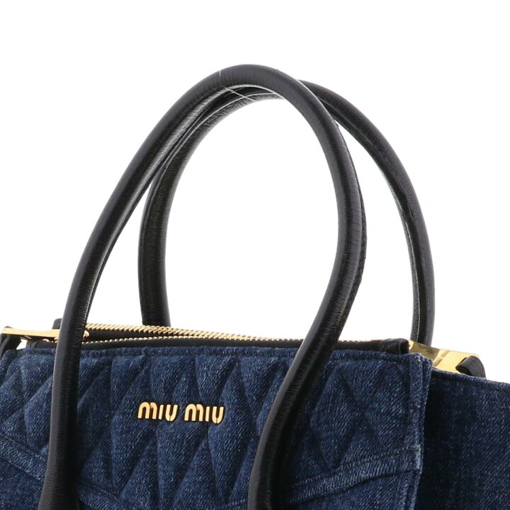 楽天市場】MIUMIU （ミュウミュウ） ﾃﾞﾆﾑ ﾊﾞｲｶｰ 2WAYﾊﾝﾄﾞﾊﾞｯｸﾞ バッグ 