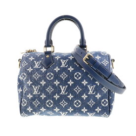 【限定価格6/1まで】LOUIS VUITTON （ルイヴィトン） スピーディ・バンドリエール 25 ジャガードデニム バッグ ボストンバッグ デニム Blue M59609 used:B[ROR]