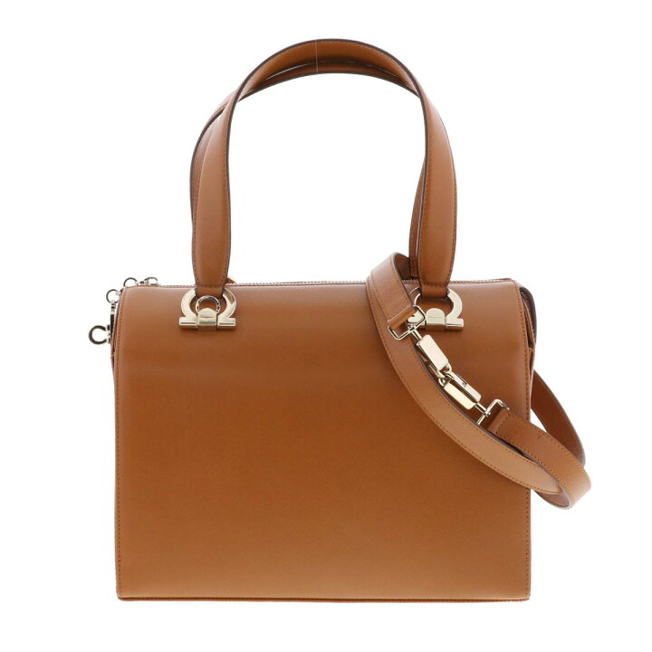 楽天市場】【美品】FERRAGAMO （フェラガモ） FERRAGAMOﾊﾝﾄﾞﾊﾞｯｸﾞBrown  