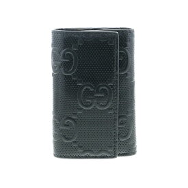 【お値下げ品】【中古】 GUCCI （グッチ） GGエンボス 6連キーケース 小物 キーケース ブラック レザー gg-embossed leather Black 625565 used:B