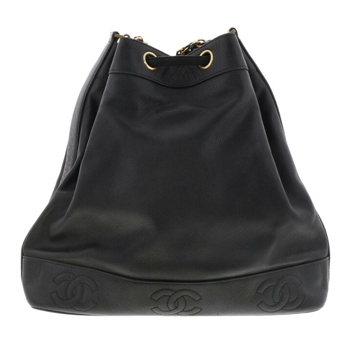 楽天市場】CHANEL （シャネル） ﾄﾘﾌﾟﾙｺｺ 巾着 ﾁｪｰﾝｼｮﾙﾀﾞｰﾊﾞｯｸﾞ バッグ  