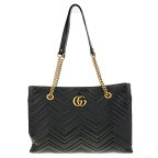 GUCCI （グッチ） GGマーモント ミディアム チェーントートバッグ バッグ トートバッグ Black 524578 used:AB[ROR]