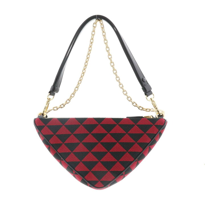 楽天市場】【最終値下げ】【美品】【RI】PRADA （プラダ） ﾄﾗｲｱﾝｸﾞﾙ ﾐﾆ 