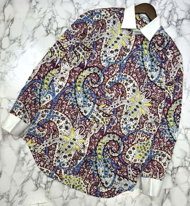 楽天市場】【中古】 ETRO （エトロ） ペイズリー柄 総柄 シャツ ｼｬﾂ 