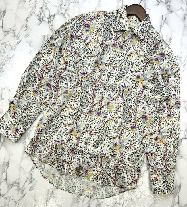 楽天市場】【中古】 ETRO （エトロ）花柄 シャツ 総柄 ｼｬﾂ メンズ衣類 