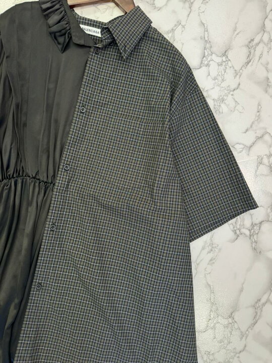 楽天市場】【中古】 BALENCIAGA （バレンシアガ） ｱｼﾝﾒﾄﾘｰ ｼｬﾂ ﾜﾝﾋﾟｰｽ  