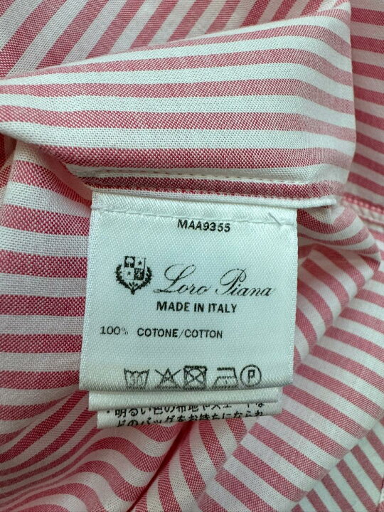 楽天市場】【中古】ロロピアーナ LoroPiana ｼｬﾂ ストライプ カッター 