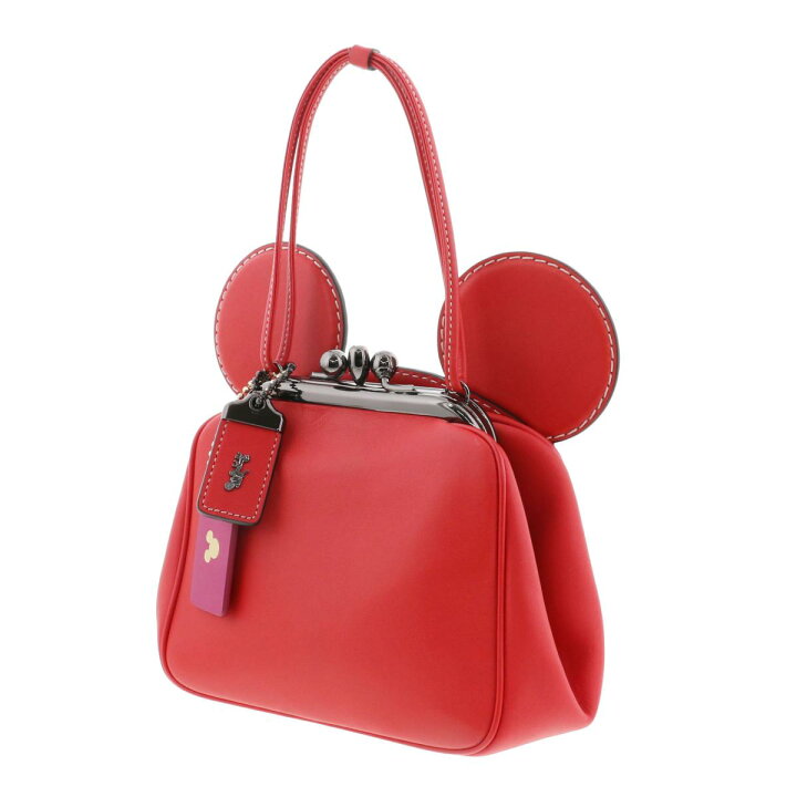 COACH ディズニー ミッキー トートバッグ レッド ミッキの手 