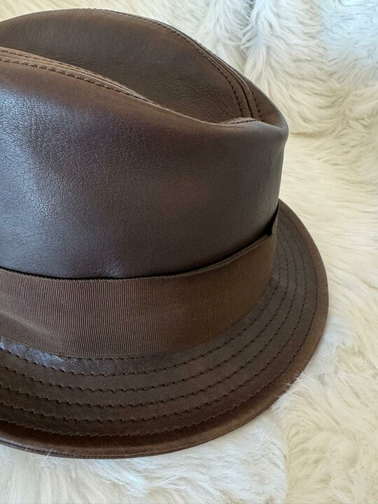楽天市場】【中古】ボルサリーノ Borsalino ﾚｻﾞｰ ﾊｯﾄ 服飾 帽子 Brown 