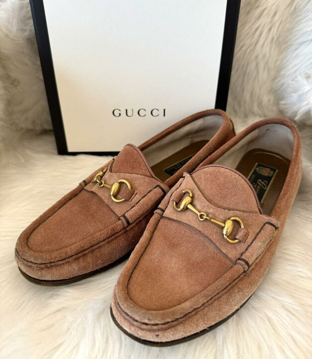 楽天市場】【中古】 GUCCI （グッチ） ﾛｰﾌｧｰ ホースビット スウェード 