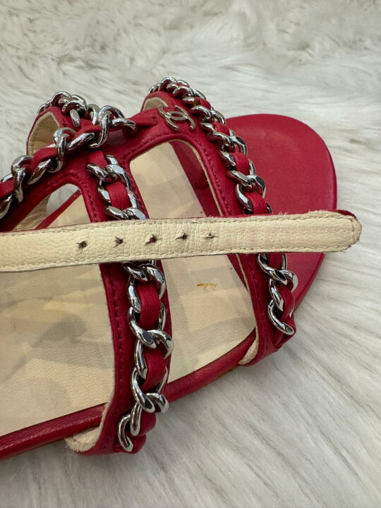 楽天市場】【中古】 CHANEL （シャネル） チェーン ｺｺﾏｰｸ ｻﾝﾀﾞﾙ 靴 靴 
