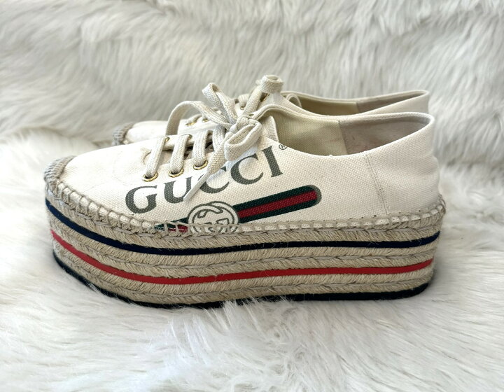 楽天市場】【中古】 GUCCI （グッチ） ｴｽﾊﾟﾄﾞﾘｰﾕ ｽﾆｰｶｰ 靴 ﾚﾃﾞｨｰｽ 