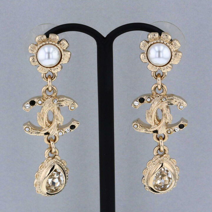 楽天市場】【中古】CHANEL （シャネル） ﾌｪｲｸﾊﾟｰﾙ ｺｺﾏｰｸ ﾄﾞﾛｯﾌﾟ ﾋﾟｱｽ  