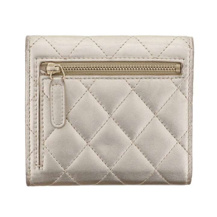 楽天市場】【中古】 CHANEL （シャネル） ﾒﾀﾘｯｸ ｸﾗｼｯｸ ｽﾓｰﾙ ﾌﾗｯﾌﾟｳｫﾚｯﾄ 