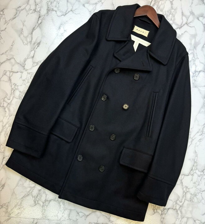 楽天市場】【中古】 MARNI （マルニ） カシミヤ混 ウール ピーコート  