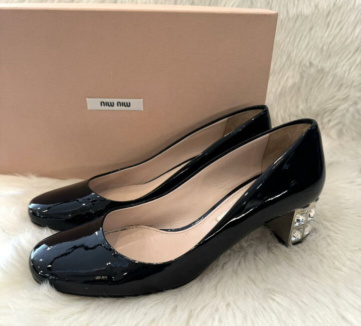 楽天市場】【中古】 MIUMIU （ミュウミュウ） ﾋﾞｼﾞｭｰ ﾊﾟﾝﾌﾟｽ 靴 靴  