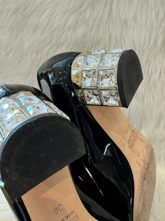 楽天市場】【中古】 MIUMIU （ミュウミュウ） ﾋﾞｼﾞｭｰ ﾊﾟﾝﾌﾟｽ 靴 靴 