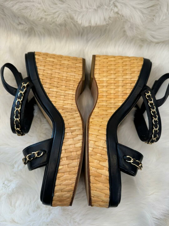 楽天市場】【中古】 CHANEL （シャネル）ウエッジソール ココマーク 