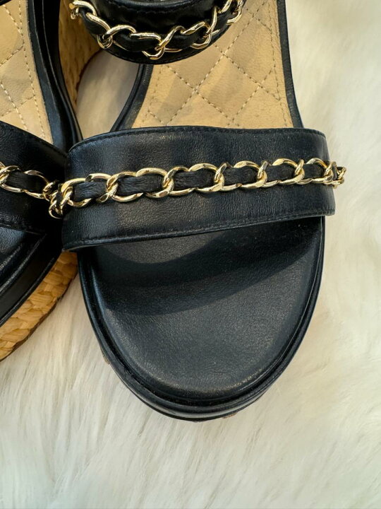 楽天市場】【中古】 CHANEL （シャネル）ウエッジソール ココマーク 
