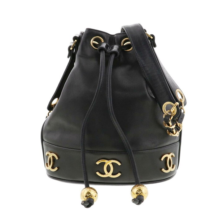 楽天市場】CHANEL （シャネル） ﾄﾘﾌﾟﾙｺｺ 巾着 ﾁｪｰﾝｼｮﾙﾀﾞｰﾊﾞｯｸﾞ バッグ  