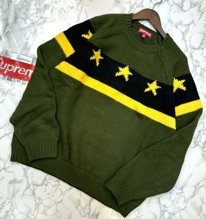 楽天市場】【中古】 SUPREME （ｼｭﾌﾟﾘｰﾑ） 24SS Stars Sweater Green 
