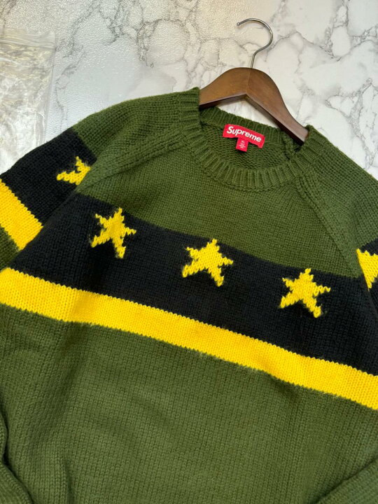 楽天市場】【中古】 SUPREME （ｼｭﾌﾟﾘｰﾑ） 24SS Stars Sweater Green 