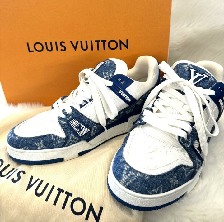 Louis Vuitton ☆スニーカー☆ モノグラム デニム ラバー ブルー