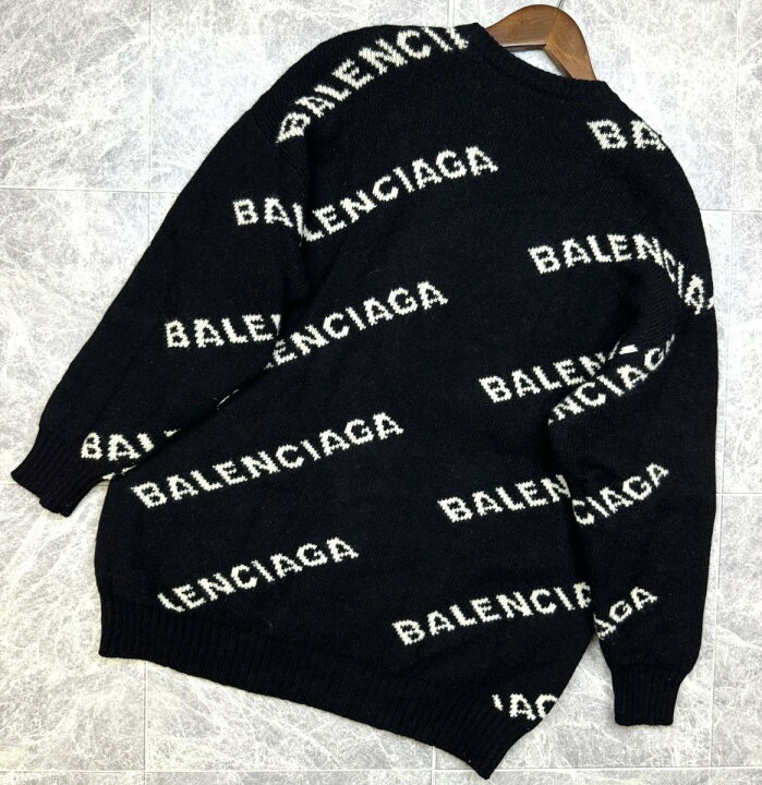楽天市場】【中古】 BALENCIAGA （バレンシアガ） ロゴ 総柄 ニット 