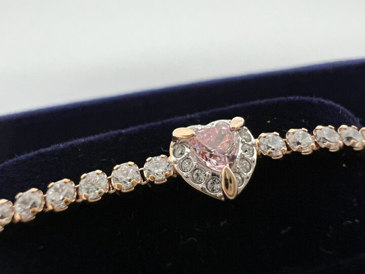 楽天市場】【中古】 SWAROVSKI （スワロフスキー） ﾗｲﾝｽﾄｰﾝ ﾊｰﾄﾌﾞﾚｽﾚｯﾄ 