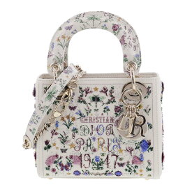 Christian Dior クリスチャンディオール レディディオール ミニハンドバッグ 2WAY ショルダーバッグ ビーズ 刺繍 花柄 Lady Dior 1947 M0505OINN_M941 【中古】
