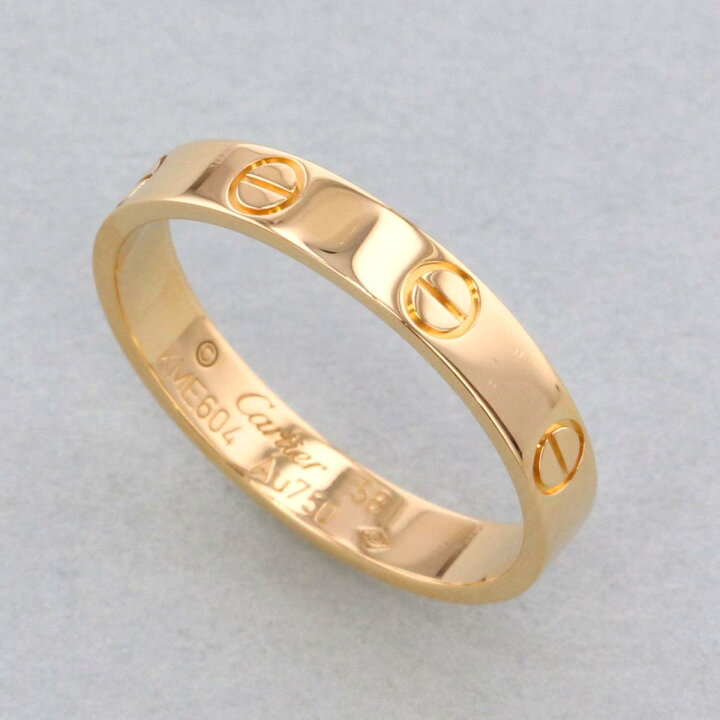 楽天市場】【美品】 Cartier （カルティエ） ﾐﾆﾗﾌﾞ ﾘﾝｸﾞ 750YG 