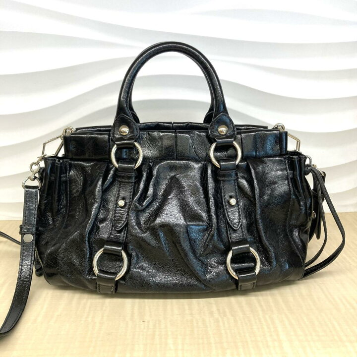 ミュウミュウ2way ショルダーバッグヴィッテロルクスボウサッチェル 