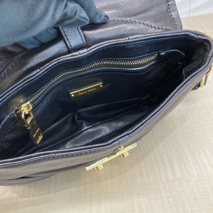 楽天市場】【値下げ】MIUMIU （ミュウミュウ） バイカー 2WAY チェーン 