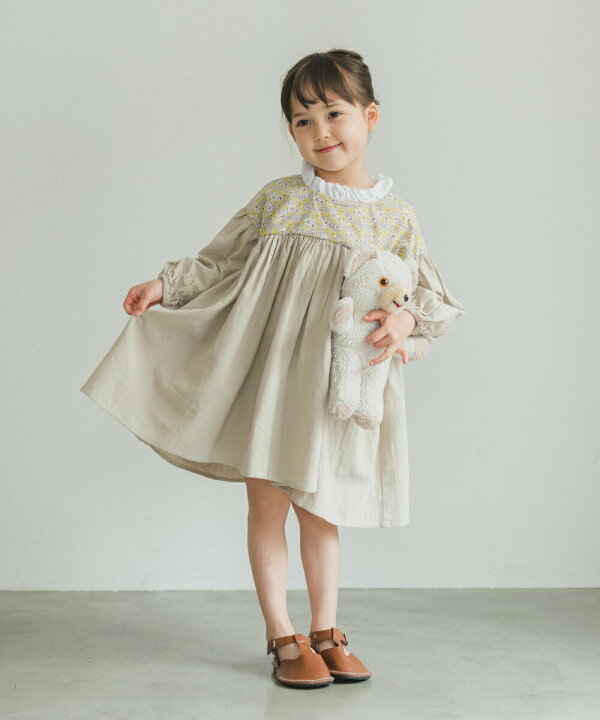 楽天市場 Riziere フリルカラー胸プリント切り替えワンピース キッズ 女の子 90 140 リジェール Palette パレットこども服 子供服 Kids ワンピース 春 夏 秋 ガーリー 半袖 こども 子供 ジュニア ワンピ おしゃれ フリル 小花 花柄 Riziere楽天市場店