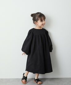 【NEW】【riziere】ピュアコットンバルーンスリーブワンピース キッズ 女の子 90-150 こども服 子供服 kids ワンピース 春 秋 冬 ガーリー こども 子供 ジュニア ワンピ おしゃれ ナチュラル シンプル バルーン ボリューム ハロウィン