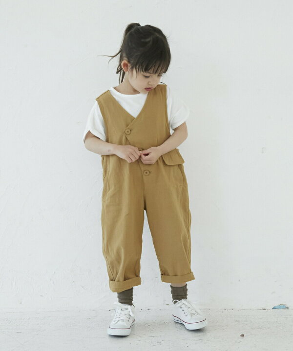 楽天市場 Riziere アシンメトリーサロペット キッズ 男の子 女の子 80 150 リジェール 子供服 こども服 サロペット パンツ 春 夏 秋 冬 Kids 子ども シンプル ジュニア 長ズボン ズボン テーパードパンツ ナチュラル 無地 Riziere楽天市場店