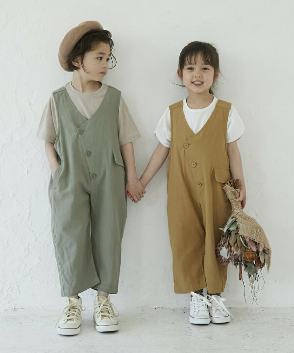 楽天市場 Riziere アシンメトリーサロペット キッズ 男の子 女の子 80 150 リジェール 子供服 こども服 サロペット パンツ 春 夏 秋 冬 Kids 子ども シンプル ジュニア 長ズボン ズボン テーパードパンツ ナチュラル 無地 Riziere楽天市場店