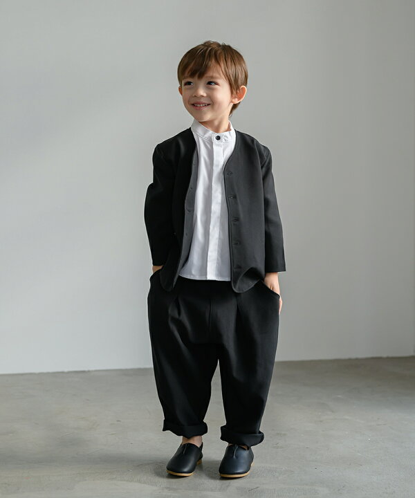 楽天市場】【riziere】シングルノーカラージャケットセットアップ 90  