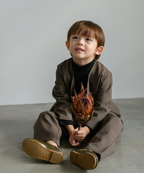 楽天市場】【riziere】シングルノーカラージャケットセットアップ 90  