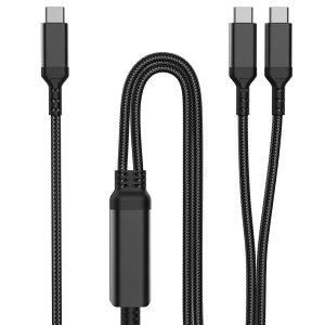 USB-C  USB-C P[u 2-in-1i}[d 100W PDΉ f[^] iPhone 16 / 15 GalaxyS22 / S21 MacBook Air/Pro iPad/Google Pixel 6/Pixel 5 Ή