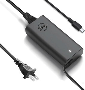 65W Type-C ACアダプター 対応 Dellノートパソコン ノート 65W Type-C 充電器 パソコン タイプc 急速充電器、PC ACアダプター タイプc 20V 3.25A 電源 アダプター